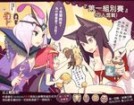  ahri alternate_costume animal_ears annie_hastur azir beancurd black_hair blitzcrank brand_(league_of_legends) braum_(league_of_legends) breasts brown_eyes brown_hair cape character_doll chinese cleavage commentary cosplay detached_sleeves emilia_leblanc emilia_leblanc_(cosplay) facial_hair facial_mark feathers flower fox_ears fox_tail green_eyes hair_flower hair_ornament hair_over_one_eye headdress katarina_du_couteau korean_clothes league_of_legends leona_(league_of_legends) medium_breasts multiple_girls mustache open_mouth pink_hair pointing purple_eyes ravenborn_leblanc scar scar_across_eye shield staff sunflower tail translated umbrella white_hair yellow_eyes 
