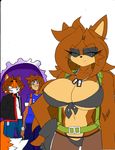  anthro big_breasts breasts canine cleavage clothed clothing dreamcastzx female fox male mammal skimpy sonic_(series) 