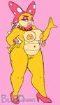  2015 big_breasts big_nipples blu3danny bow breasts chubby claws dragon female hoops hybrid koopa koopalings lipstick mario_bros necklace nintendo nipples nude presenting pussy reptile scalie shell thick_lips thick_thighs turtle video_games wendy_o_koopa wide_hips 