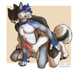  2015 anthro canine claws collar cum dog duo erection eyes_closed flynx-flink fur hair husky male male/male mammal nude penis sex wolf 