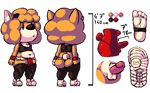  anthro canine chubby clothed clothing hindpaw legwear male mammal model_sheet pakobutt paws penis skimpy sneakers switch_(pakobutt) 