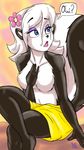  breasts clothing featureless_breasts female flower french hand_on_breast lc_(artist) mammal miss_mademoiselle_hepzibah plant pogo_possum sitting skirt skunk solo 