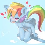  &lt;3 &lt;3_eyes anthro anthrofied areola blue_fur blush breasts clothing cutie_mark equine female friendship_is_magic fur hair half-closed_eyes horse kneeling mammal multicolored_hair mustang-blaze my_little_pony nipples open_mouth panties panties_down pony pussy_juice rainbow_dash_(mlp) rainbow_hair small_breasts smile solo tongue tongue_out underwear undressing wings 