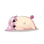  black_eyes blush chibi commentary_request komeiji_satori lying on_side pink_eyes solo su----per_cute tail touhou twumi white_background yukkuri_shiteitte_ne 