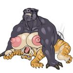  anthro big_breasts breast_squish breasts duo erect_nipples feline female huge_breasts lying male male/female mammal missionary_position nipples nude on_back open_mouth penetration plain_background porcine rampage0118 saliva sex tiger tongue 