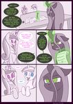  2015 blue_eyes changeling comic dialogue english_text equine fangs female feral friendship_is_magic green_eyes group hair half-closed_eyes horn kanashiipanda levitation long_hair looking_at_viewer magic male mammal my_little_pony open_mouth paper princess_cadance_(mlp) queen_chrysalis_(mlp) shining_armor_(mlp) smile table text unicorn winged_unicorn wings 