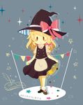  artist_name bad_id bad_twitter_id blonde_hair bow braid hair_bow hat kirisame_marisa long_hair moyo_(amaniwa) smile solo touhou witch_hat 