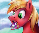  2015 applejack_(mlp) big_macintosh_(mlp) butt cloud colored cutie_mark earth_pony equine eyes_closed female feral fluttershy_(mlp) freckles friendship_is_magic green_eyes group hair horn horse long_hair macro male mammal multicolored_hair my_little_pony one_eye_closed open_mouth outside pegasus pink_hair pinkie_pie_(mlp) pony purple_hair rainbow_dash_(mlp) rainbow_hair rarity_(mlp) sugahbite tongue tongue_out twilight_sparkle_(mlp) unicorn vore wings 