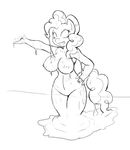  2015 anthro anthrofied areola big_breasts breasts cutie_mark equine female friendship_is_magic goo horse mammal monochrome my_little_pony nipples nude pinkie_pie_(mlp) pony poprocks sketch slime slime_monster solo 