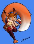  anthro awesomenauts canine claws clothing female fighting_stance fist fox gloves hat looking_at_viewer mammal penny_fox pose pounce smile solo suit valbe-the-girl video_games 