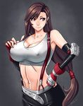  devil-v final_fantasy final_fantasy_vii gradient gradient_background large_breasts red_eyes smile tifa_lockhart 