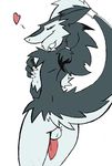  &lt;3 anthro balls claws fur grey_fur invalid_tag johnithanial looking_at_viewer nude plain_background sergal smile solo standing white_background 