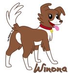 2014 canine collar dog female feral friendship_is_magic mammal my_little_pony plain_background tongue tongue_out tre_pinkney winona_(mlp) 