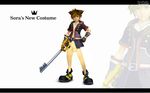  1boy belt brown_hair jkcs1611991 keyblade kingdom_hearts kingdom_hearts_iii male_focus necklace penis photoshop simple_background solo sora_(kingdom_hearts) spiked_hair uncensored 