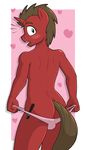  &lt;3 2015 anthro balls blush butt clothing cute cutie_mark equine fan_character friendship_is_magic girly hair horn looking_at_viewer male mammal my_little_pony open_mouth panties solo strangerdanger underwear unicorn 