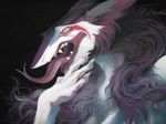  ambiguous_gender bigger_version_at_the_source close-up female forked_tonuge nude open_mouth rain_silves sergal teeth trancy_mick 