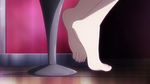  animated animated_gif barefoot crossed_ankles feet isla_(plastic_memories) painted_toenails plastic_memories screencap tiptoes toenails toes 