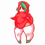  1girl animated animated_gif artist_request fat female green_hair hair mario_bros mask nintendo overweight shy_guy shygirl shyguy solo super_mario_bros. thick_thighs unknown_artist video_games 