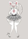  animal_ears anthro big_butt blush breasts butt clothed clothing female fur hair invalid_tag legwear looking_at_viewer minccino nintendo open_mouth plain_background pok&eacute;mon saliantsunbreeze school_uniform schoolgirl short_hair skirt smile thick_thighs thigh_gap thin_waist tongue video_games voluptuous waving wide_hips 