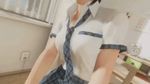  1girl 3d animated animated_gif necktie pencil plaid_skirt school_uniform summer_lesson 