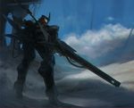  from_behind gun mecha phantasy_star phantasy_star_online_2 sage_(mami1210) science_fiction solo weapon 