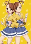  bad_id bad_pixiv_id brown_eyes brown_hair child futami_ami futami_mami idolmaster idolmaster_(classic) multiple_girls siblings sisters twins utatoki 