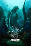  fish godzilla godzilla_(series) highres kaijuu manta_ray md5_mismatch monster no_humans nyoruniru oxygen_destroyer underwater 