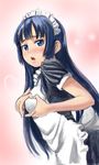  akiyama_mio alternate_costume apron black_hair blush enmaided heart heart_hands k-on! lasterk long_hair maid moe_moe_kyun! solo 