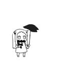  aircraft airplane commentary_request covered_mouth dress greyscale holding holding_umbrella horns kantai_collection lineart long_hair mittens monochrome northern_ocean_hime shinkaisei-kan simple_background solo umbrella white_background yuzuki_gao 
