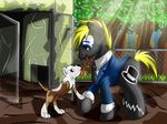  black_gallant_(mlp) blonde_hair blue_eyes canine cub dog earth_pony elmutanto equine fan_character friendship_is_magic hair horse invalid_color mammal my_little_pony pony young 