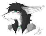  black_hair calm collar hair passive scar sergal southern_sergal steam 