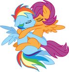  alpha_channel archerinblue duo equine eyes_closed female female/female friendship_is_magic incest kissing mammal my_little_pony pegasus rainbow_dash_(mlp) scootaloo_(mlp) wings 