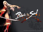  blade_&amp;_soul breasts china_dress chinese_clothes dress highres kim_hyung_tae large_breasts long_hair solo sword weapon 