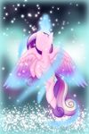  2015 absurd_res cutie_mark equine female feral friendship_is_magic fur hair hi_res horn long_hair mammal multicolored_hair my_little_pony pink_fur princess_cadance_(mlp) royalty solo sparkles theshadowstone winged_unicorn wings 