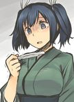  aaru_(tenrake_chaya) blue blue_eyes blue_hair breasts from_below japanese_clothes kantai_collection large_breasts open_mouth pregnancy_test ribbed_sweater shaded_face short_twintails solo souryuu_(kantai_collection) sweater tears trembling twintails upper_body wavy_mouth 