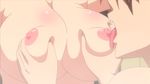  1boy 1girl animated animated_gif breast_licking breasts hasegawa_chisato large_breasts licking long_hair nipple_licking nipples saliva shinmai_maou_no_testament toujou_basara 