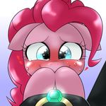  &lt;3 2015 behind-space blush cute earth_pony equine female feral friendship_is_magic horse mammal my_little_pony pinkie_pie_(mlp) pony ring smile solo 