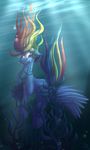  2015 equine falleninthedark female feral friendship_is_magic mammal my_little_pony pegasus rainbow_dash_(mlp) solo stuck underwater water wings 
