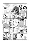  1boy 5girls admiral_(kantai_collection) akatsuki_(kantai_collection) anchor_symbol comic commentary_request fang flat_cap flying_sweatdrops folded_ponytail glasses greyscale hat hibiki_(kantai_collection) ikazuchi_(kantai_collection) inazuma_(kantai_collection) kadose_ara kantai_collection long_hair long_sleeves monochrome multiple_girls neckerchief northern_ocean_hime open_mouth pleated_skirt ponytail school_uniform serafuku shinkaisei-kan short_hair skirt smile sweat tears translated watery_eyes wavy_mouth 