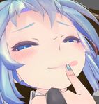  3d animated animated_gif artist_request blue_eyes blue_hair blush eskoz hatsune_miku licking_lips looking_at_viewer solo tongue tongue_out vocaloid wink 