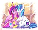  2015 crown ende equine female friendship_is_magic horn husband_and_wife male mammal my_little_pony princess_cadance_(mlp) shining_armor_(mlp) unicorn winged_unicorn wings 