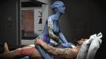  2015 3d alien animated areola asari big_breasts breasts dickgirl dickgirl/male erect_nipples erection female human intersex intersex/male ltr300 male mammal mass_effect nipples nude penetration penis sex tattoo video_games 
