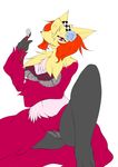  breasts canine clothing delphox female fox fur geiru_mirua kemono legwear mammal nintendo pok&eacute;mon purple_eyes stockings video_games yellow_fur 