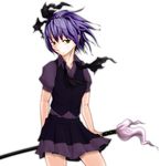  black_hairband blue_hair green_eyes hair_ribbon hairband katana kazesayuru konpaku_youmu m.u.g.e.n ribbon sarashina_(mugen) short_hair skirt solo sword touhou vest weapon white_background 