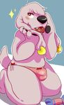  anthro bulge canine clothing dog ear_piercing family_guy glitter_trap_boy jasper_(family_guy) male mammal panties piercing solo underwear 