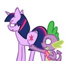  2013 animated equine friendship_is_magic glitch horn invalid_tag mammal my_little_pony plain_background scalie spike_(mlp) the_weaver twilight_sparkle_(mlp) unicorn white_background 