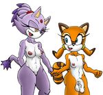  anthro blaze_the_cat breasts damian_hodge dickgirl duo flat_chested humanoid_penis intersex marine_the_raccoon orgasm penis plain_background sonic_(series) uncut wide_hips 