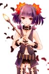  bad_id bad_pixiv_id bare_shoulders belt black_choker black_feathers black_legwear bracelet braid choker feathers french_braid hands_together highres jewelry key kururi_(oekaki_nikki) looking_at_viewer midriff navel purple_eyes purple_hair revealing_clothes saimon_(tales) short_hair short_shorts shorts solo tales_of_(series) tales_of_zestiria thighhighs twin_braids twintails white_background 