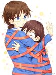  accel_world arita_haruyuki bdsm blue_eyes blush bondage bound height_difference hug male_focus mayuzumi_takumu multiple_boys red_ribbon ribbon ribbon_bondage school_uniform shared_ribbon simple_background trianon watermark web_address white_background yaoi 