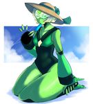  2015 alien clothed clothing female gem_(species) green_skin peridot queenchikkbug solo steven_universe thick_thighs wide_hips 